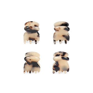 4er Pack gillie Mini Clips Tortoise