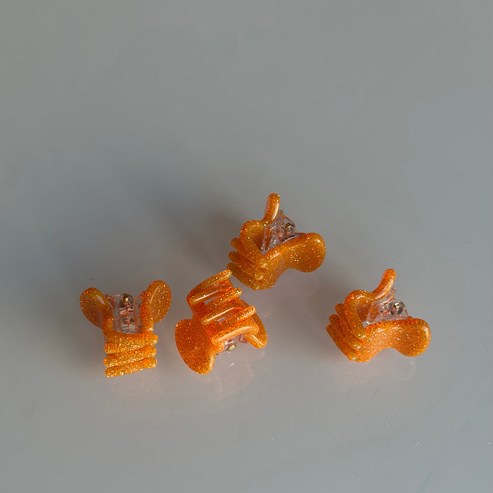 Orange kleine Haarspangen