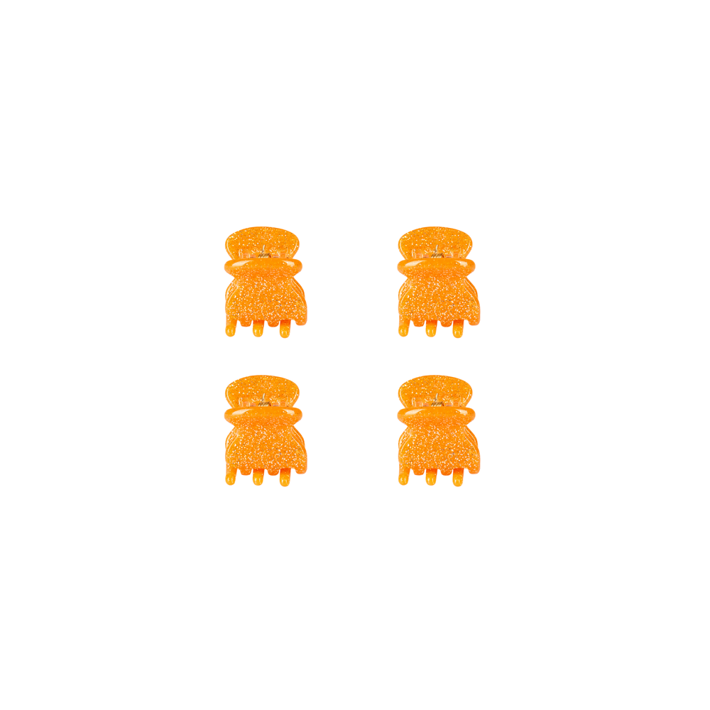 Orange kleine Haarspangen