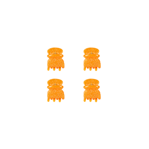 Orange kleine Haarspangen