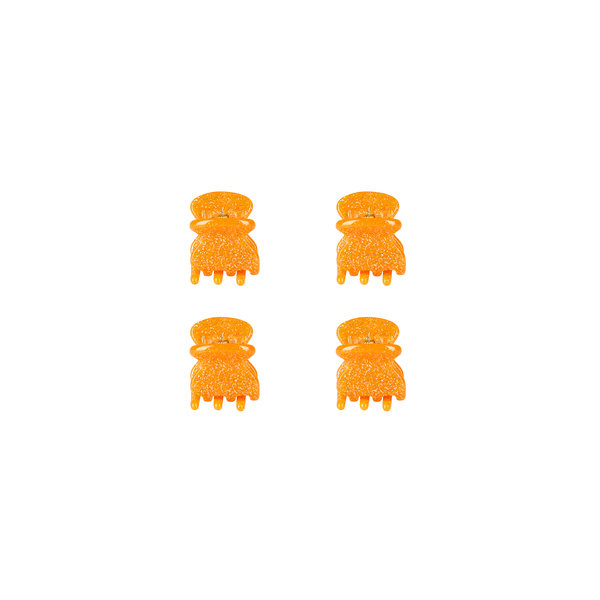 Orange kleine Haarspangen