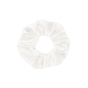 gillie weißes Seiden Scrunchie L 